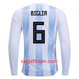 Argentina Fodboldtrøjer Biglia 6 Hjemmebanesæt VM 2018 Langærmet